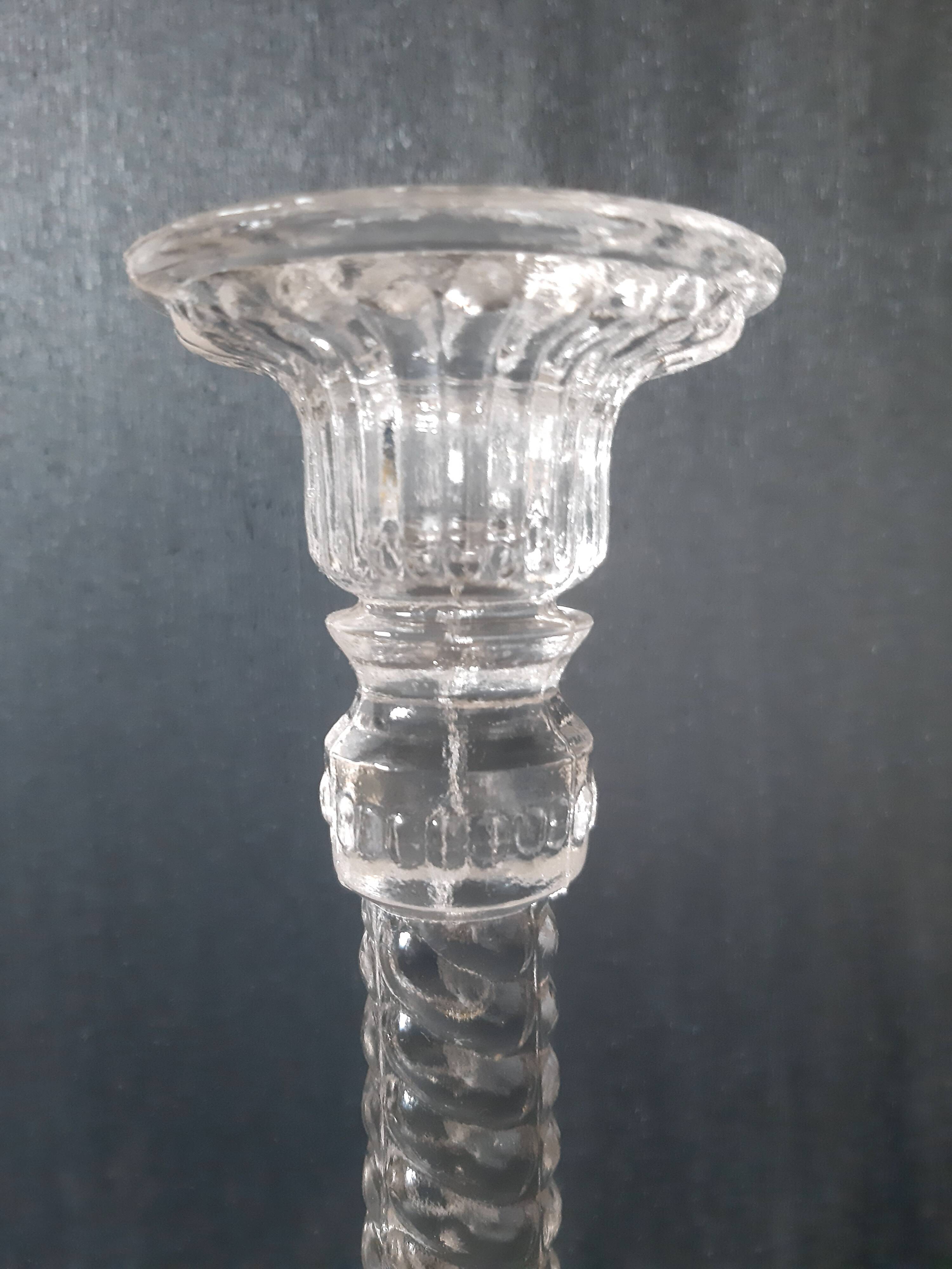 Glass candle holder