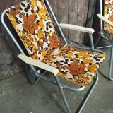Pair of vintage folding camping chairs