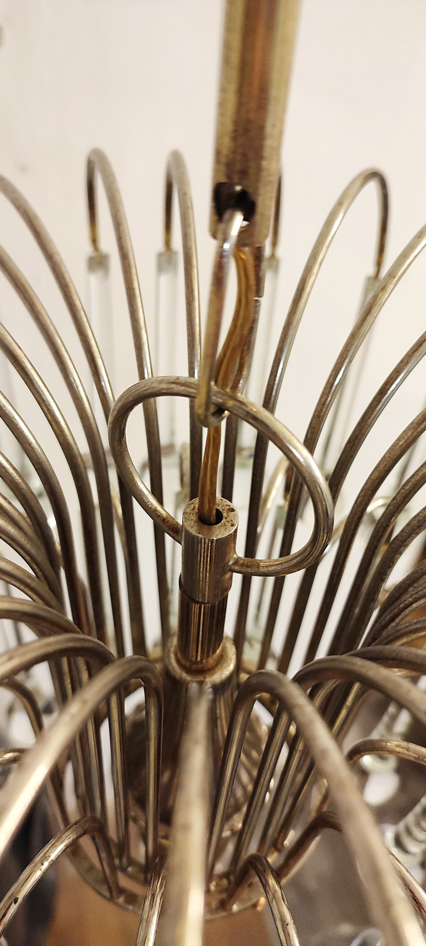 Ceiling lamp "Venini" of crystals. Italy 1970s