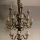 Venetian chandelier in gilded Murano glass, circa 1980