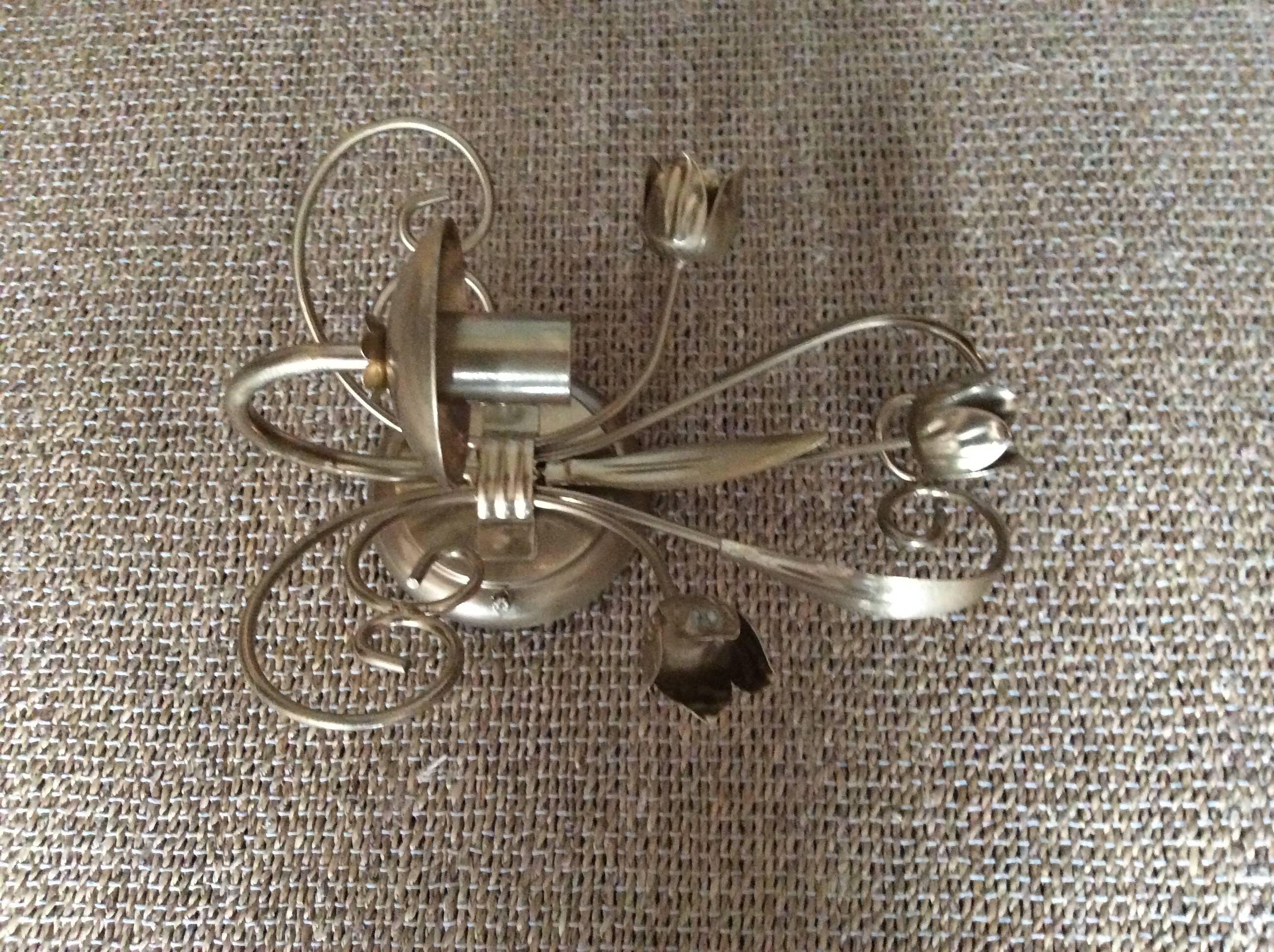 Gold metal wall light