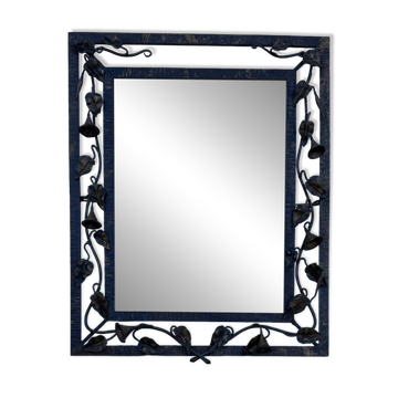 Miroir fer forgé liseron Art Déco