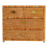 Vintage wicker chest of drawers - 1960s