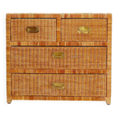 Vintage wicker chest of drawers - 1960s