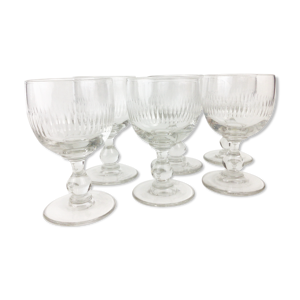 Set de 6 verres en cristal