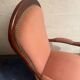 Fauteuil voltaire velours rose