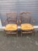 Pair of blackened wood armchairs