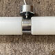 Wall light design in opaline and chrome metal