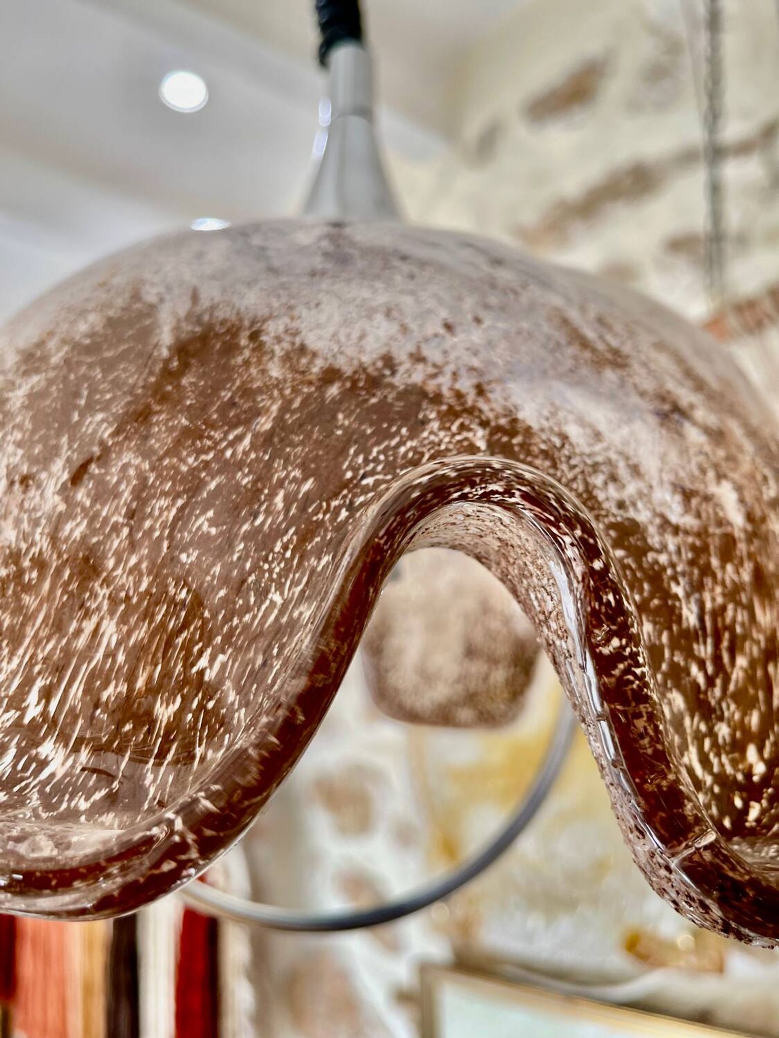 Mazzega Murano glass pendant light, Italy 1970