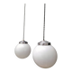 Suspensions boules opalines