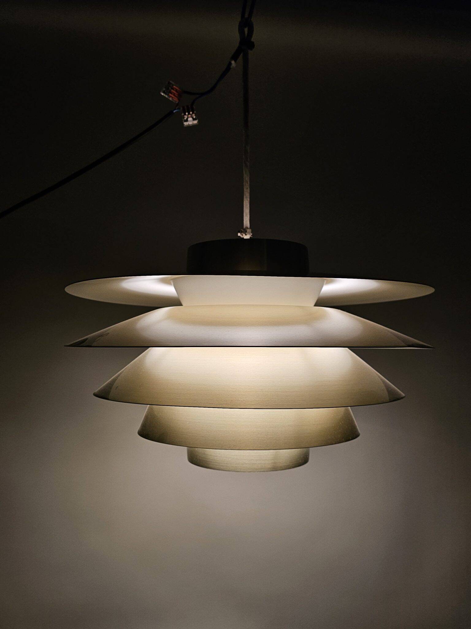 Suspension en laiton Verona Sven Middelboe Nordisk Solar Danemark, années 1970