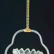 Charming Art Deco Barovier & Toso pendant light chandelier Murano glass, 1950s