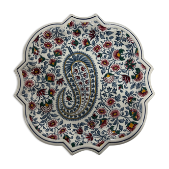 Assiette creuse en céramique de collection par Gien, France, fin XXe