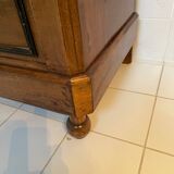 Wooden and marble chest of drawers with mirror