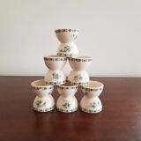 Lot de 6 coquetiers motif fleuri