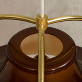 Jo Hammerborg acrylic and brass ceiling lamp from the 70s
