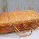 Suitcase vintage wicker
