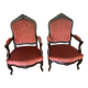Paire de 2 Fauteuils Cabriolets de style Louis XV