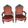 Paire de 2 Fauteuils Cabriolets de style Louis XV