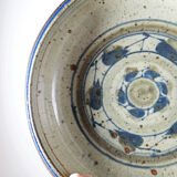 Vintage 1960s-1970s pyrite art stone fruit bowl.