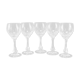 5 verres à vin en cristal taillé main atelier du cristal à baccarat