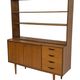 Vintage teak wall cabinet bookcase workplace Danish Design 60's