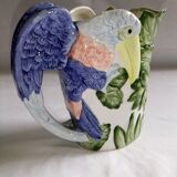 Pitcher ceramic parrot jug