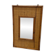 Vintage Rectangular Rattan Mirror, 1970s
