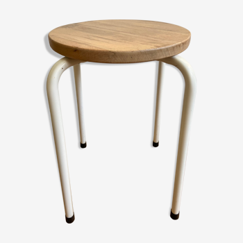 Wooden and metal stool