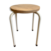 Tabouret en bois et métal
