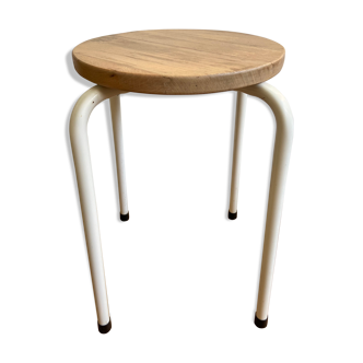 Wooden and metal stool