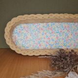 Rattan pan pattern vintage flowers