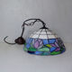 Suspension luminaire tiffany verre fleur de lotus vintage