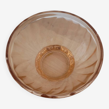 Pink glass bowl