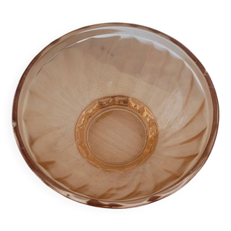Pink glass bowl