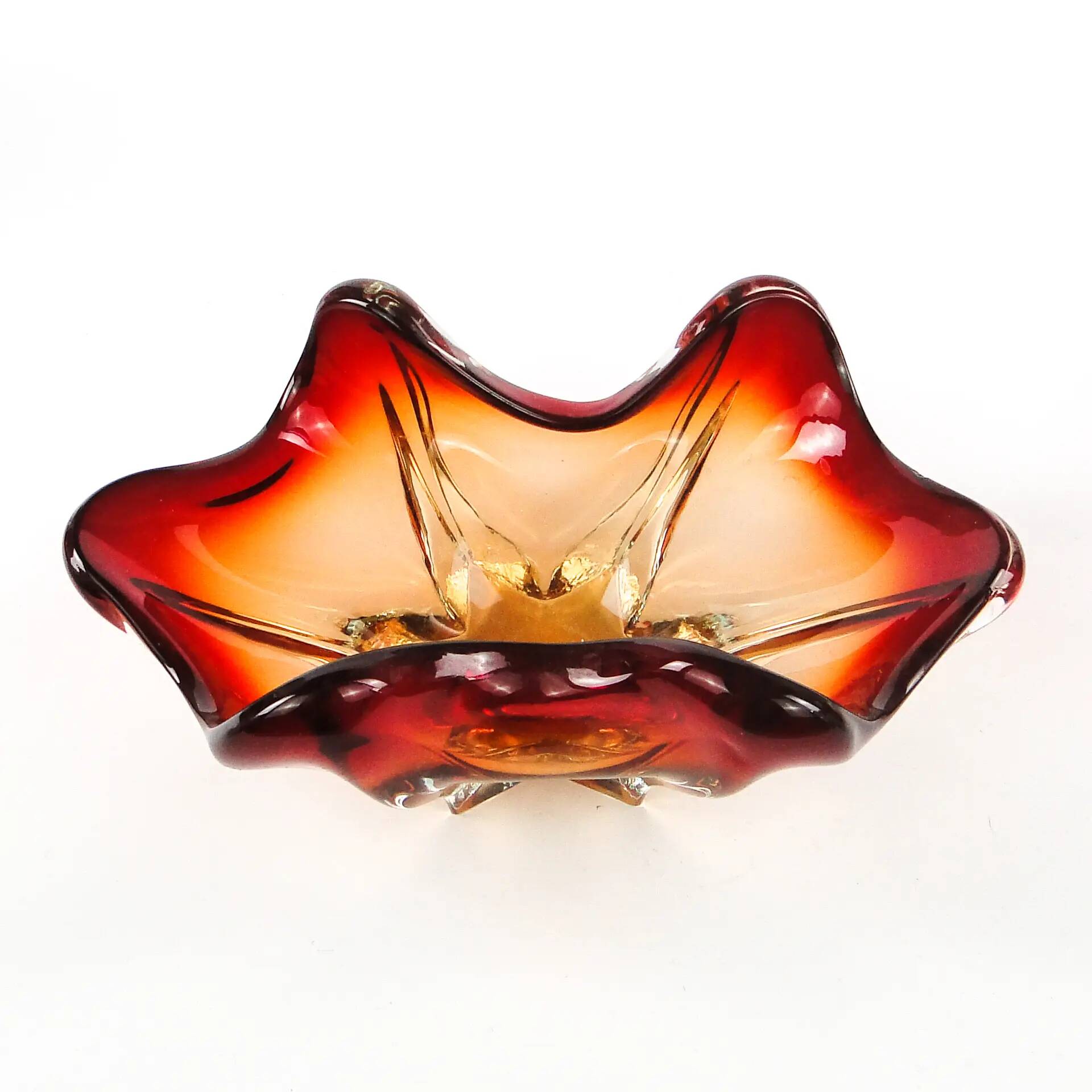 Bol Sommerso de Murano, en verre, design de F. Poli, Italie, années 1950.