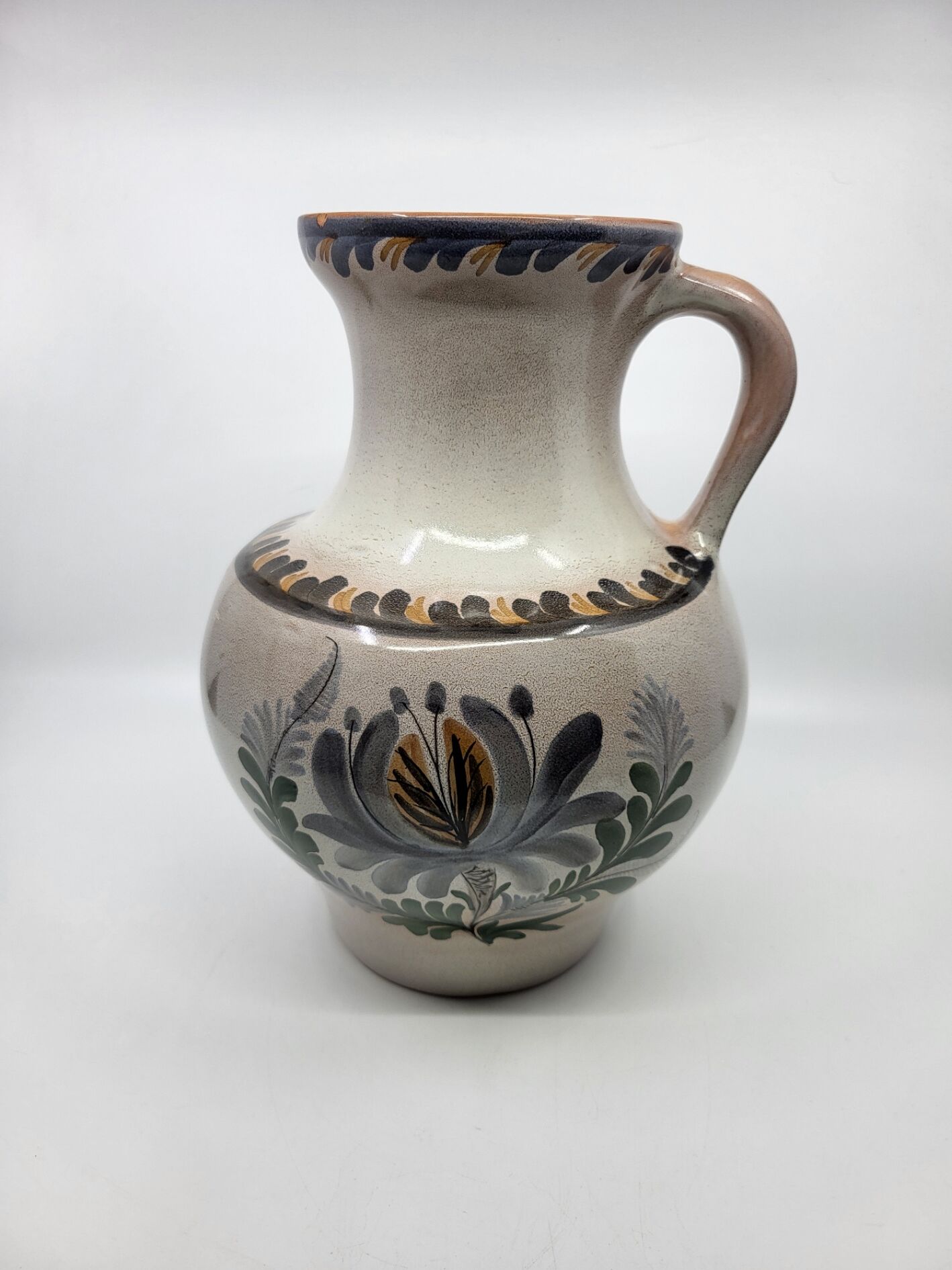 Vase, Jug Jean de Lespinasse (JdL) Hand Decorated France Vintage