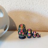 Vintage blue Matriochka Russian dolls