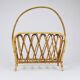Porte-revues rotin bambou style Franco Albini, Italie, années 1970