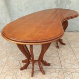 Brutalist table in solid oak