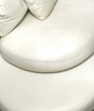 High-end white leather sofa