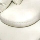 High-end white leather sofa