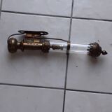 Old electrified brass lantern; cbc.