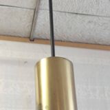 Modernist design pendant light in metal and brass - 50s/60s
