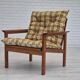 1970s, Danish lounge chair, original condition, furniture wool fabric, teak wood.