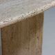 Large oval dining table in natural travertine, Italy 1970s