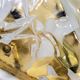 Italian Murano glass and brass wall light sconces, 1980s, set of 2