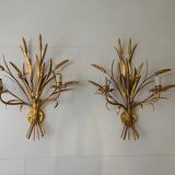 Pair sconces ears of wheat