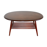 Vintage oval Scandinavian coffee table Ercol 1960