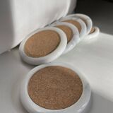 Ensemble de 6 sous-verres en marbre